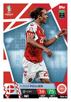 Yussuf Poulsen Denmark Topps Match Attax EURO 2024 #DEN13